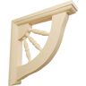 Ekena Millwork 1-1/2 in. x 7 in. x 7 in. Maple Andrea Wagon Wheel Bracket