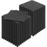 VEVOR Interlocking Drainage Mat Tiles 12 x 12 x 0.6 in. PVC Modular Gym Flooring Tiles Drainage Mat (Black 55 Pcs, 55 sq ft)