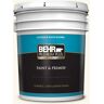 BEHR PREMIUM PLUS 5 gal. #OR-W15 Sleek White Satin Enamel Exterior Paint & Primer