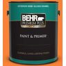 BEHR PREMIUM PLUS 1 gal. #230B-6 Orange Burst Semi-Gloss Enamel Exterior Paint & Primer