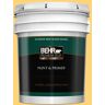 BEHR PREMIUM PLUS 5 gal. #P260-5 Yellow Jubilee Semi-Gloss Enamel Exterior Paint & Primer