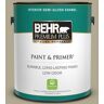 BEHR PREMIUM PLUS 1 gal. #BXC-22 Field Khaki Semi-Gloss Enamel Low Odor Interior Paint & Primer