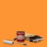 BEHR 1 gal. P240-7 Joyful Orange Ultra Extra Durable Flat Interior Paint and Wooster Set All-in-1 Project Kit (5-Piece)