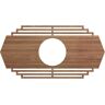 Ekena Millwork 28 in. x 14 in. x 1/4 in. Chrysler Wood Fretwork Pierced Ceiling Medallion, Walnut