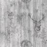 HOLDEN Stag Wood Panel Grey Wallpaper (Covers 56 sq. ft.)