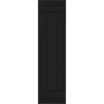 Ekena Millwork 16 1/8" x 42" True Fit PVC Three Board Joined Board-n-Batten Shutters, Black (Per Pair)