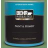 BEHR PREMIUM PLUS 1 qt. #M400-6A Mossed Opportunity Satin Enamel Exterior Paint & Primer