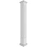 Ekena Millwork 9-5/8 in. x 9 ft. Premium Square Non-Tapered, Raised Panel PVC Column Wrap Kit, Tuscan Capital and Base