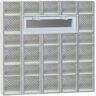 Clearly Secure 38.75 in. x 40.5 in. x 3.125 in. Frameless Diamond Pattern Vented Glass Block Window