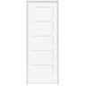 Steves & Sons 36 in. x 80 in. 5-Panel Shaker White Primed Left Hand Solid Core Wood Single Prehung Interior Door with Bronze Hinges