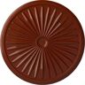 Ekena Millwork 1-3/8 in. x 33-1/8 in. x 33-1/8 in. Polyurethane Leandros Ceiling Medallion, Firebrick