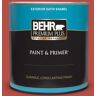 BEHR PREMIUM PLUS 1 qt. #M160-7 Raging Bull Satin Enamel Exterior Paint & Primer