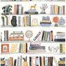 NuWallpaper Painterly Yellow Shelf Stories Novelty Vinyl Peel and Stick Wallpaper Roll