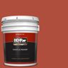 BEHR PREMIUM PLUS 5 gal. #MQ4-35 Torch Red Flat Exterior Paint & Primer