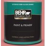 BEHR PREMIUM PLUS 1 qt. #M160-5 Pink Damask Semi-Gloss Enamel Exterior Paint & Primer