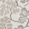 Trees Natural and Gold Metallic Non-Pasted Vinyl Wallpaper