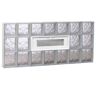 Clearly Secure 40.125 in. x 21.25 in. x 3.125 in. Frameless Wave Pattern Vented Glass Block Window