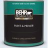 BEHR PREMIUM PLUS 1 qt. #590C-1 Morning Haze Semi-Gloss Enamel Exterior Paint & Primer