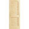 Kimberly Bay 18 in. x 80 in. Unfinished Plantation Louver Louver Solid Core Wood Interior Door Slab