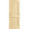 Kimberly Bay 24 in. x 80 in. Unfinished Plantation Louver Louver Solid Core Wood Interior Door Slab