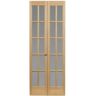 Pinecroft 24 in. x 80 in. Classic French 10-Lite Opaque Glass/Wood Interior Bi-fold Door