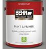 BEHR PREMIUM PLUS 1 gal. #PPU24-20 Letter Gray Flat Low Odor Interior Paint & Primer