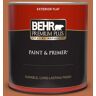 BEHR PREMIUM PLUS 1 qt. #M210-7 Thanksgiving Flat Exterior Paint & Primer