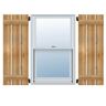 Ekena Millwork 28-7/8" X 36"Timbercraft Rustic Wood Five 5-3/8"Spaced Board and Batten Shutters Rough Sawn Cedar(pair)