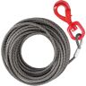 VEVOR Winch Towing Cable 100 ft. x 3/8 in. Wire Rope with Hook Galvanized Steel 8800 lbs. Loading 6x19 Strand Core