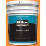 BEHR PREMIUM PLUS 5 gal. #P240-7 Joyful Orange Satin Enamel Exterior Paint & Primer