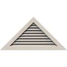 Ekena Millwork 48" x 18" Triangle Gable Vent: Primed, Functional, Smooth Pine Gable Vent w/ 1" x 4" Flat Trim Frame