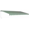 ALEKO 20 ft. Motorized Retractable Awning (120 in. Projection) in Green and White Stripe