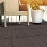 Pure 1 ft. W x 1 ft. L 6 Patio Tiles Wood/Polypropylene Interlocking Deck Tile Flooring in Mocha