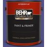 BEHR PREMIUM PLUS 1 gal. #P550-7 Purple Prince Flat Exterior Paint & Primer