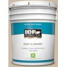 BEHR PREMIUM PLUS 5 gal. #MQ2-26 Windsor Tan Satin Enamel Low Odor Interior Paint & Primer