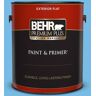 BEHR PREMIUM PLUS 1 gal. #550B-4 Costa Rica Blue Flat Exterior Paint & Primer