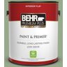 BEHR PREMIUM PLUS 1 gal. #PPU11-05 Pesto Green Flat Low Odor Interior Paint & Primer