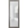 Sartodoors 30 in. x 96 in. 1-Panel No Bore Solid Full Lite Frosted Gray Finished Pine Wood Interior Door Slab