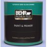 BEHR PREMIUM PLUS 1 qt. #P540-3 Canterbury Bells Semi-Gloss Enamel Exterior Paint & Primer