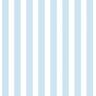 Tiny Tots 2 Sky Blue/White Matte Traditional Regency Stripe Design Non-Pasted Non-Woven Paper Wallpaper Roll