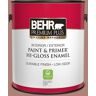 BEHR PREMIUM PLUS 1 gal. #S170-5 Smoke Bush Rose Hi-Gloss Enamel Interior/Exterior Paint & Primer