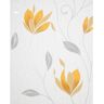 Fine Decor Synergy Yellow Floral Metallic Non-pasted Paper Wallpaper