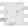 Avant Banff White Marble 10.9 in. x 10.9 in. 4mm Stone Peel and Stick Backsplash Tiles (8pcs/7.28 sq.ft Per Case)