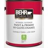 BEHR PREMIUM PLUS 1 gal. #W-D-610 White Glove Hi-Gloss Enamel Interior Exterior Paint Primer