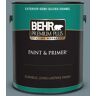 BEHR PREMIUM PLUS 1 gal. #N470-5 Norwegian Blue Semi-Gloss Enamel Exterior Paint & Primer