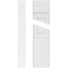 Ekena Millwork 2 in. x 8 in. x 96 in. Flat Panel PVC Pilaster Moulding with Standard Capital and Base (Pair)
