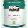 BEHR PREMIUM PLUS 1 gal. #480C-2 Pastel Jade Semi-Gloss Enamel Low Odor Interior Paint & Primer