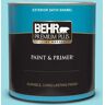 BEHR PREMIUM PLUS 1 qt. #P470-2 Serene Thought Satin Enamel Exterior Paint & Primer