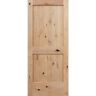 Pacific Entries Rustic 30 in. x 80 in. 2-Panel Knotty Alder Unfinished Tan Wood Craftsman Interior Door Slab