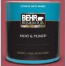 BEHR PREMIUM PLUS 1 qt. #T13-18 Ski Patrol Satin Enamel Exterior Paint & Primer